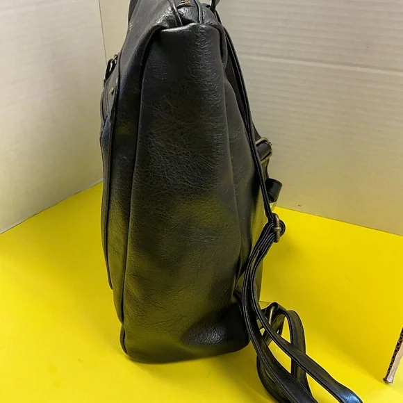 Black Embossed Front-Pocket Backpack - Picture 6 of 9